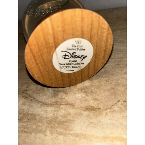 Disney Vintage The First Limited Edition Crystal Snow Globe Mickey Mouse - Picture 5 of 5